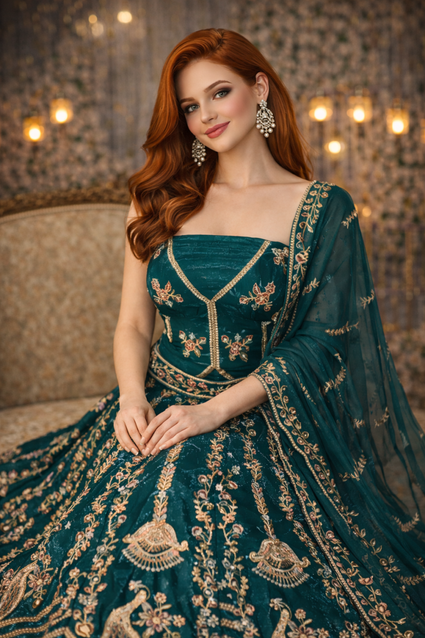 The Royal Peacock Lehenga.
