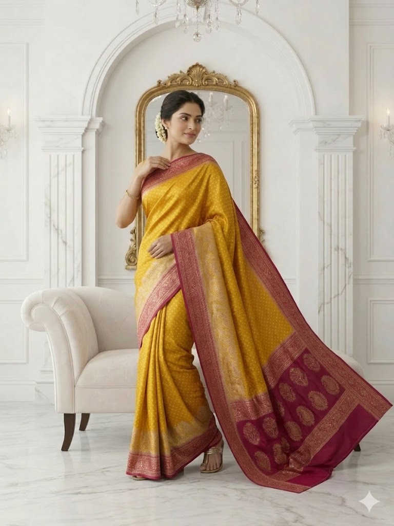 "The Haldi-Magenta Royale