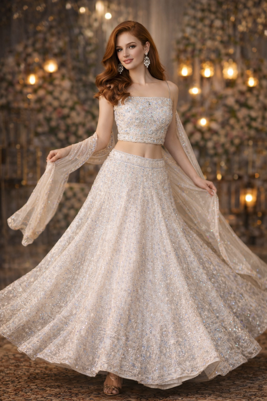 The Crystal Glow Lehenga.