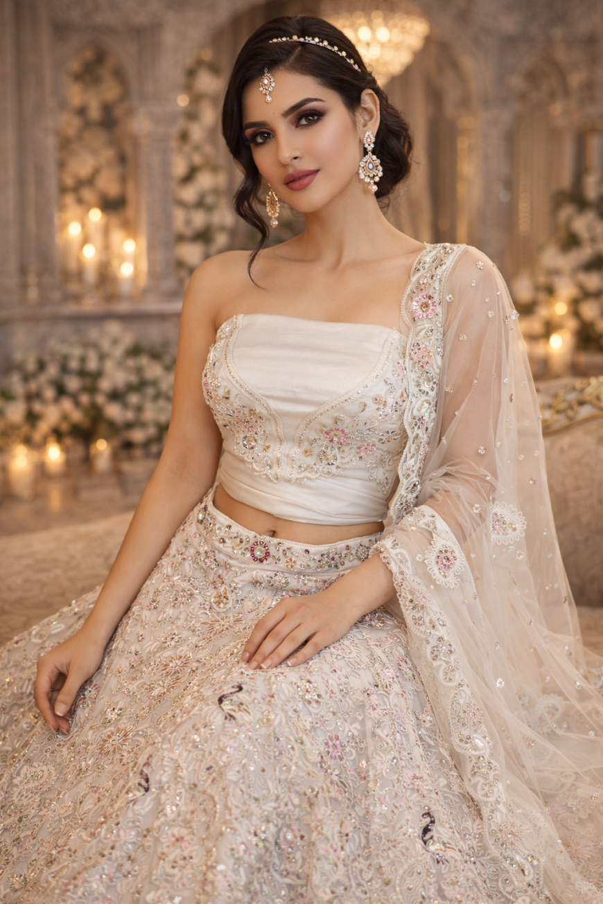 The Ivory Pastel Dream Lehenga