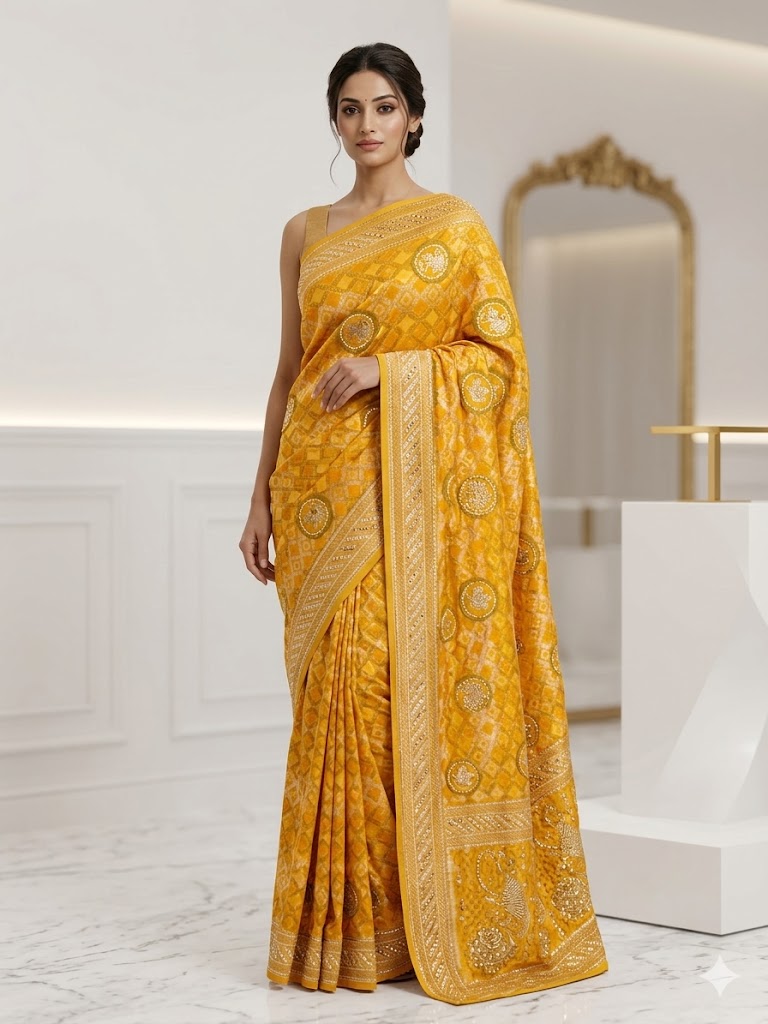 The Marigold Saree
