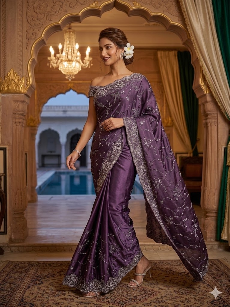 Satin Multi Saree