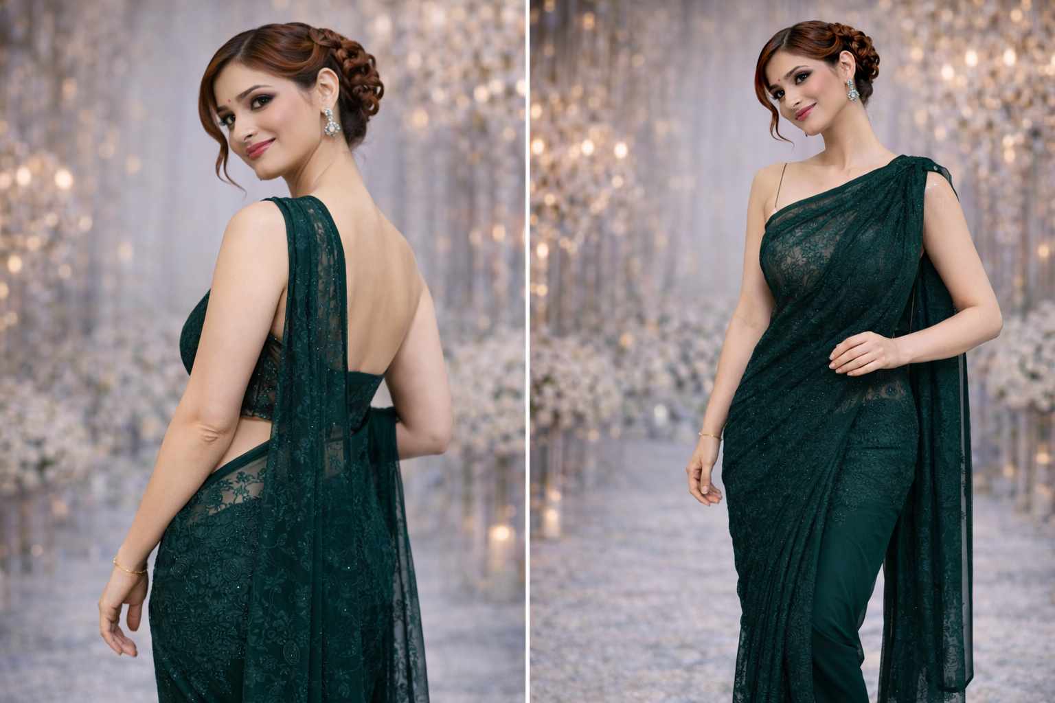 "The Enchanted Forest Saree"