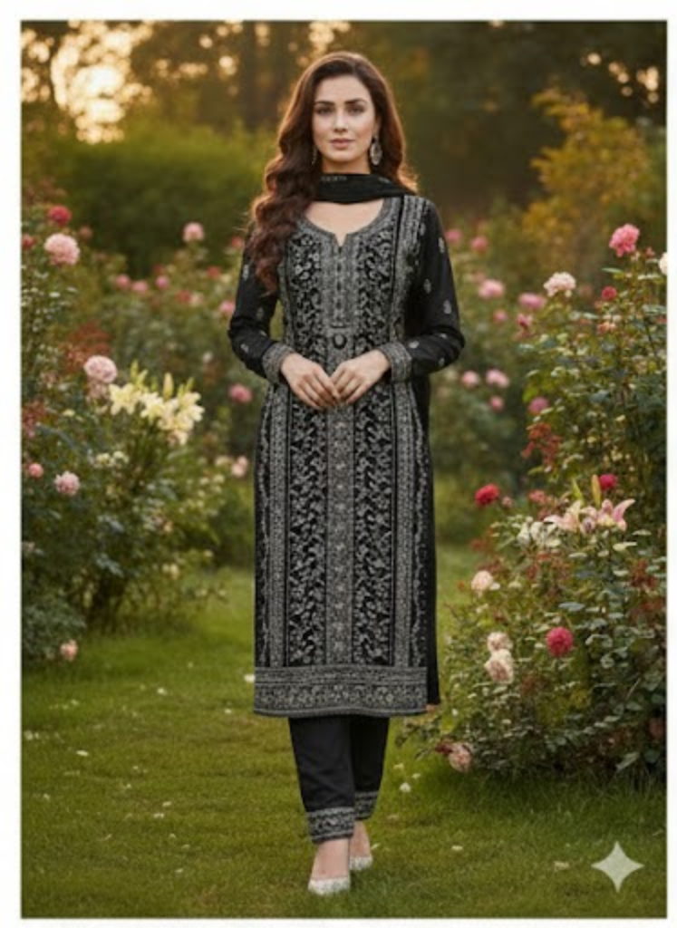 Ethnic Floral Suit: