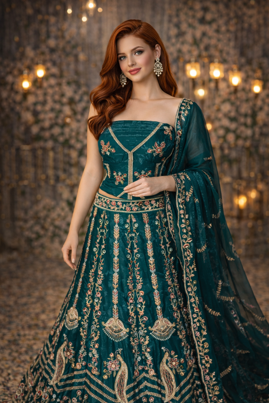 The Royal Peacock Lehenga.