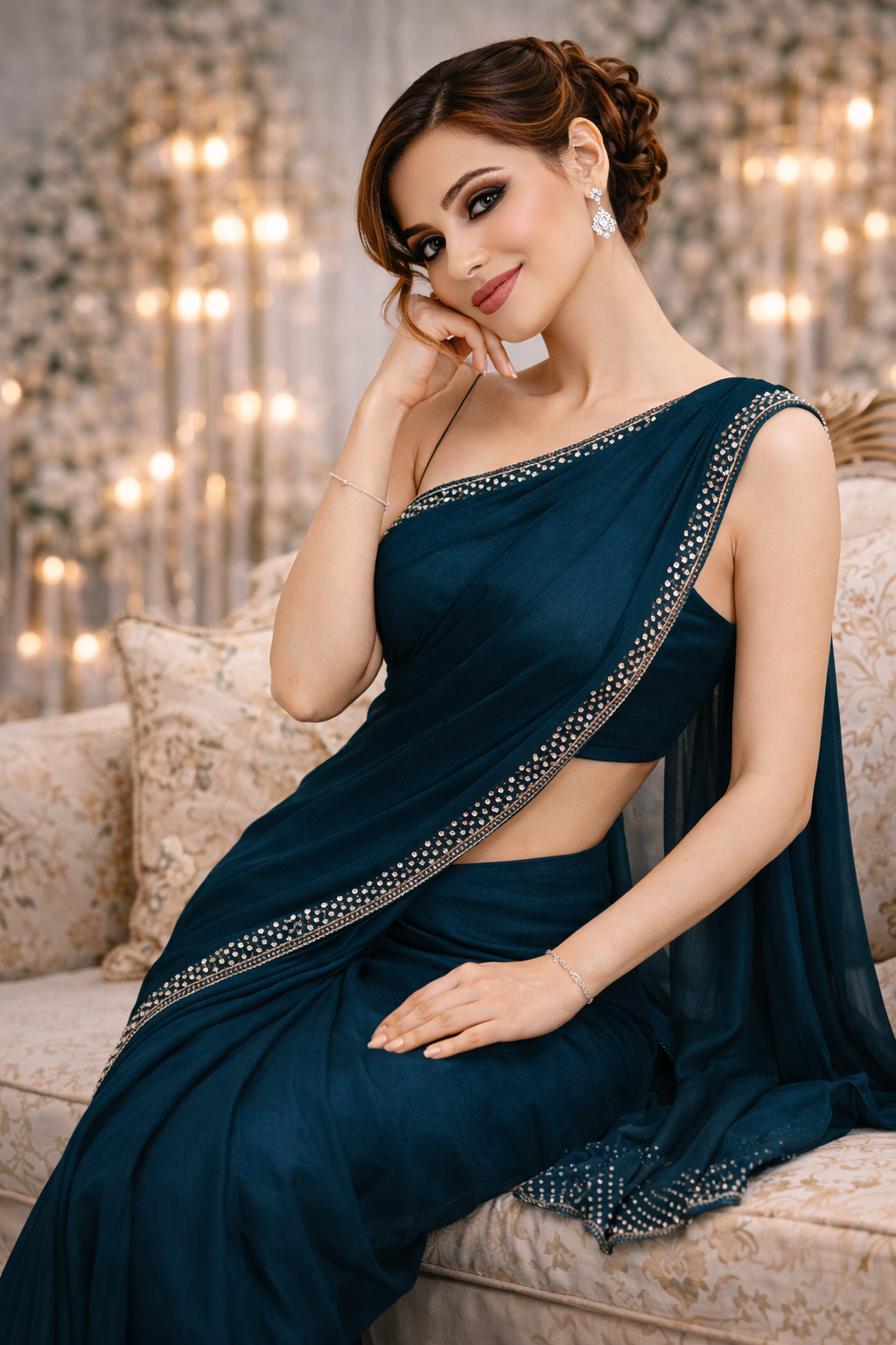 "The Classic Wine Saree"