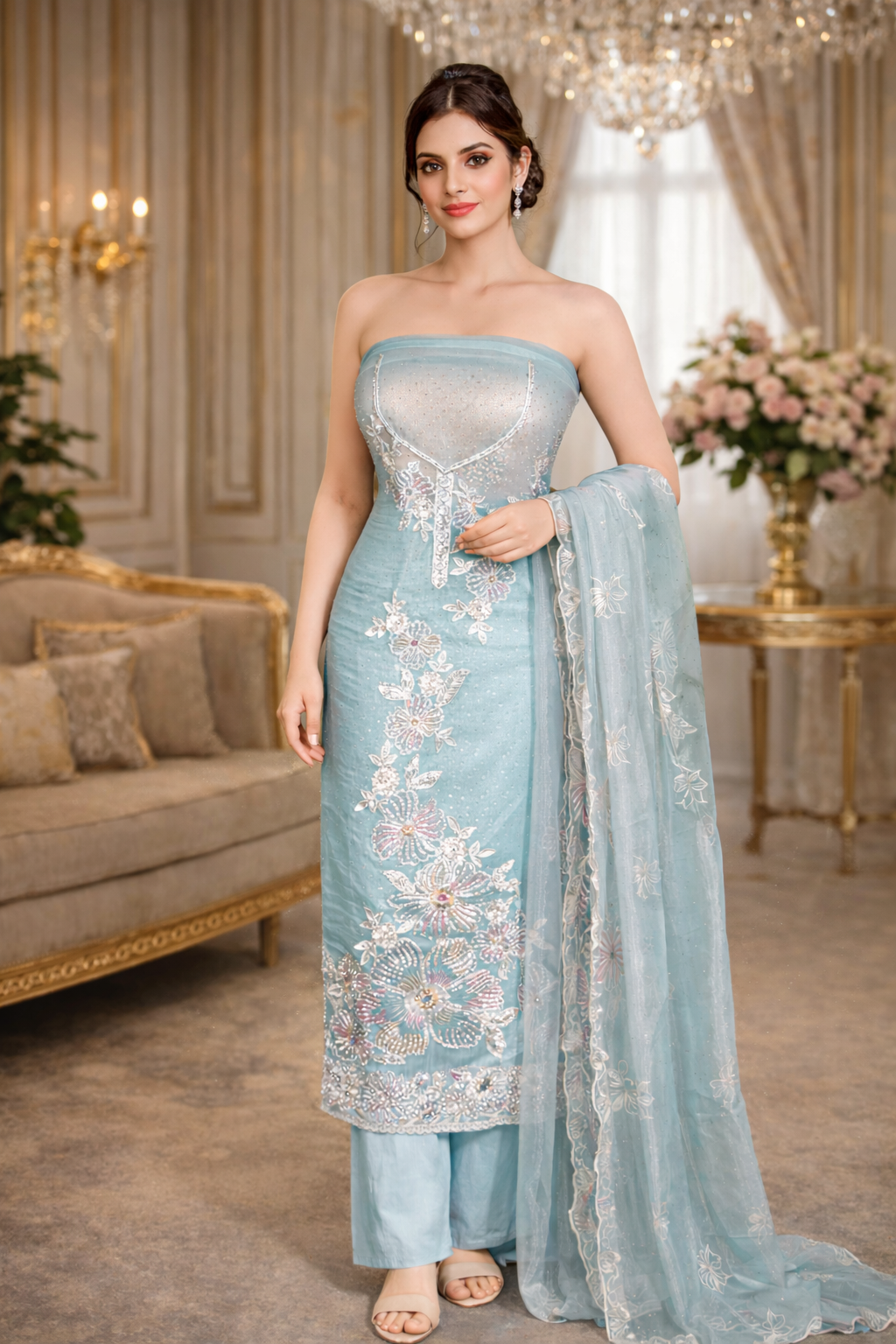 Divine Radiance Organza Silk  Masterpiece