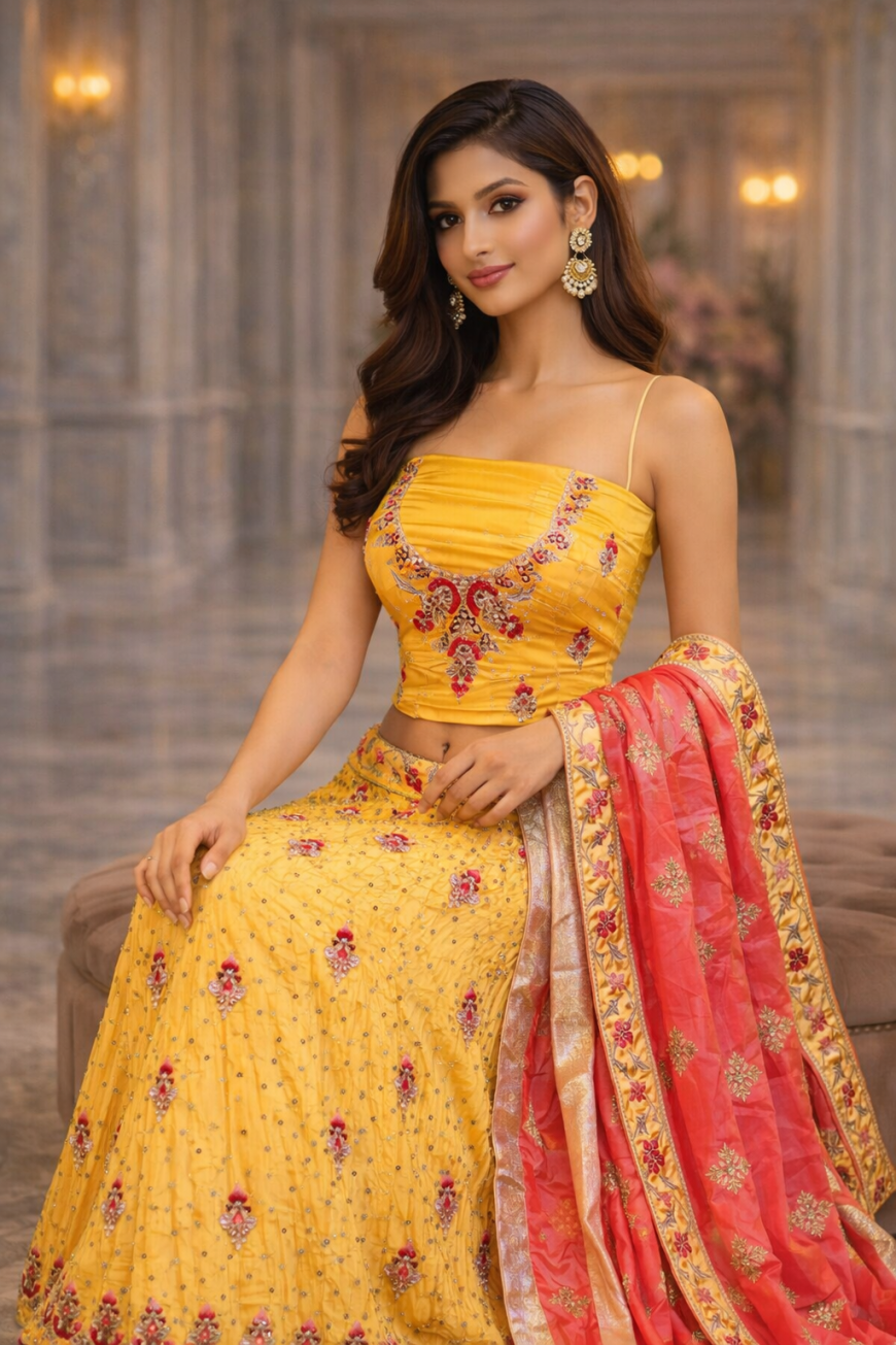 The Haldi Sunshine Lehenga.