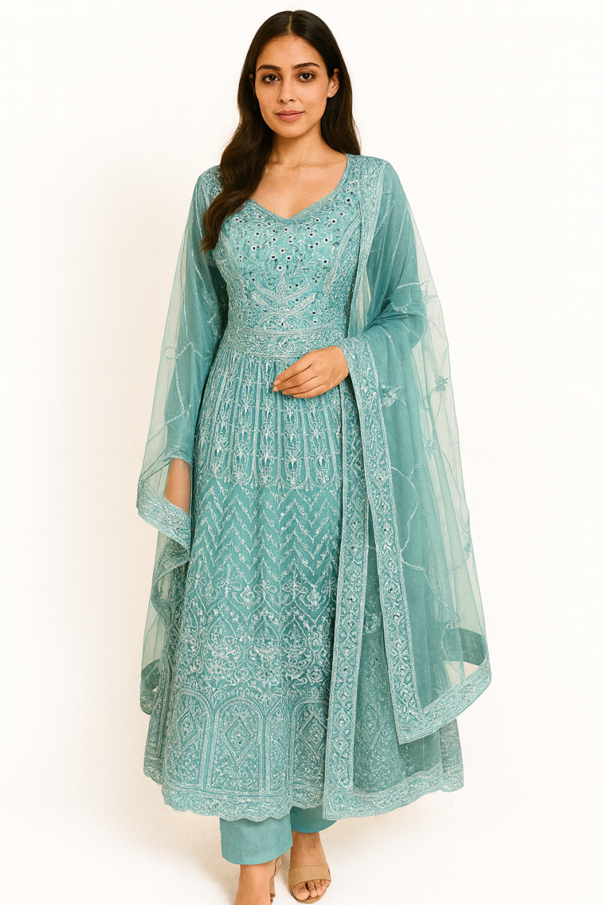 Royal Rose Mirror Anarkali