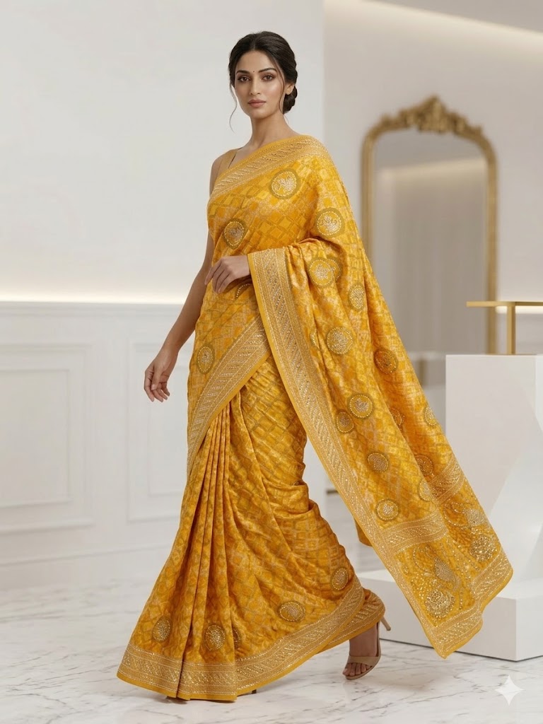 The Marigold Saree