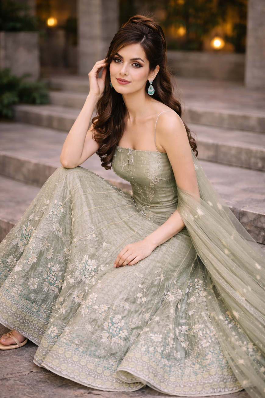 The Sage Whisper Lehenga