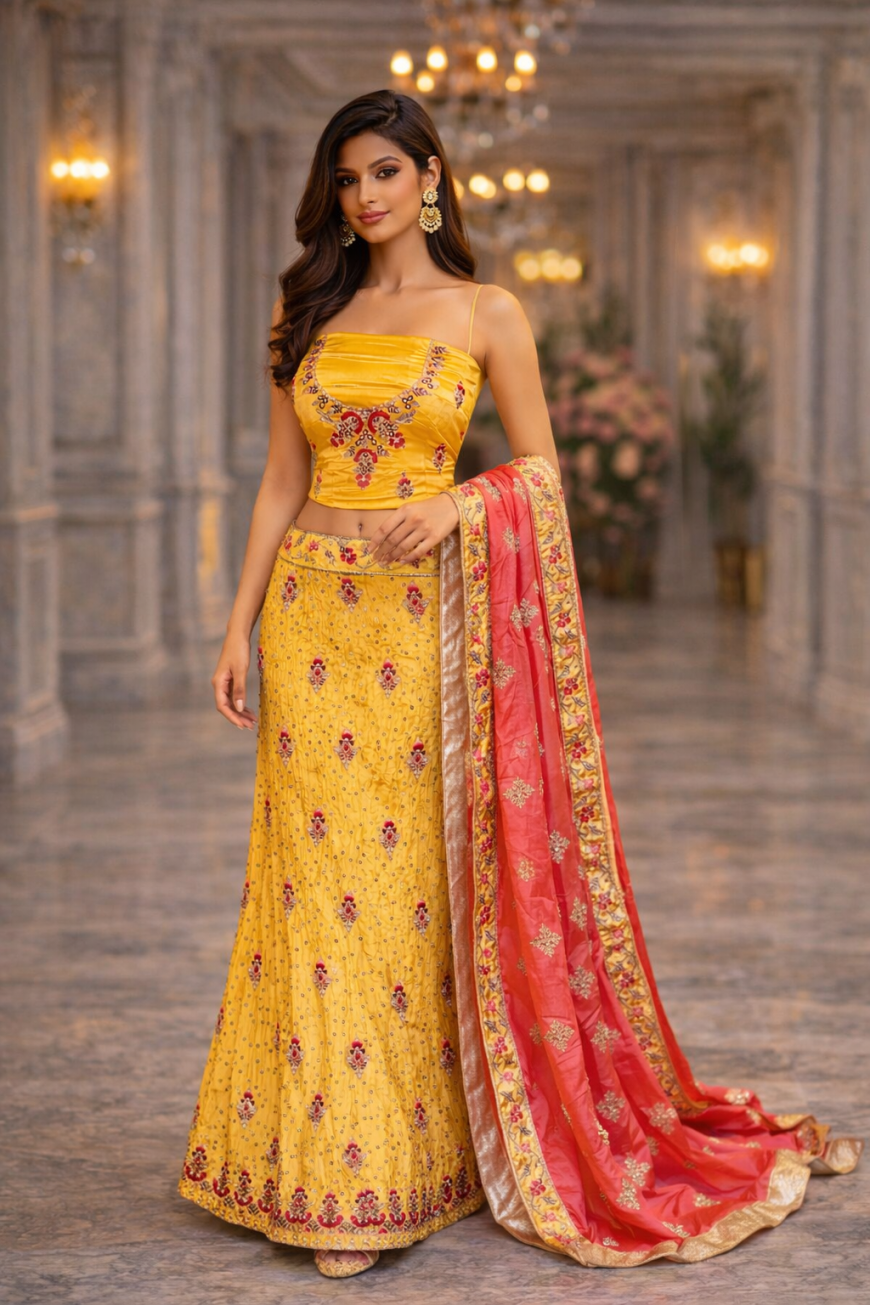 The Haldi Sunshine Lehenga.