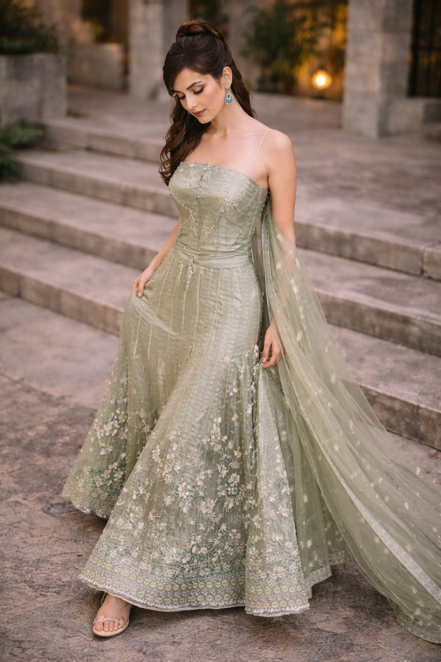 The Sage Whisper Lehenga