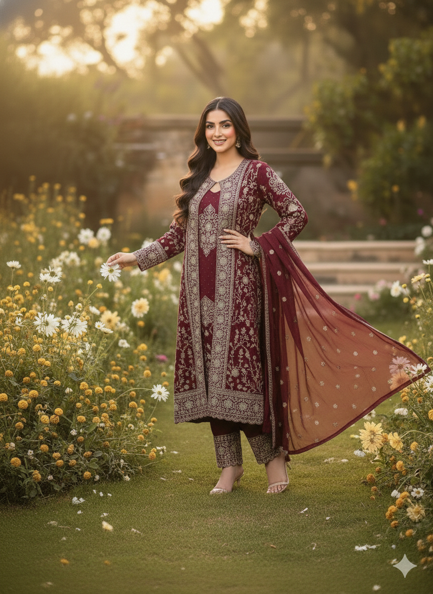 Designer Front-Slit Suit