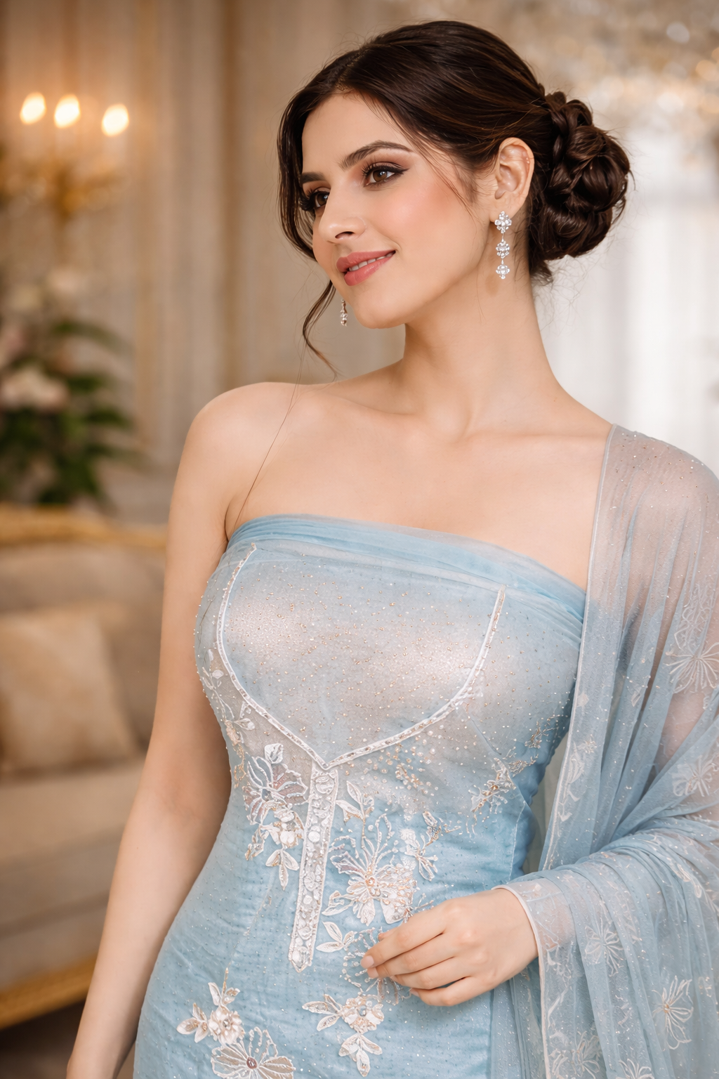 Divine Radiance Organza Silk  Masterpiece
