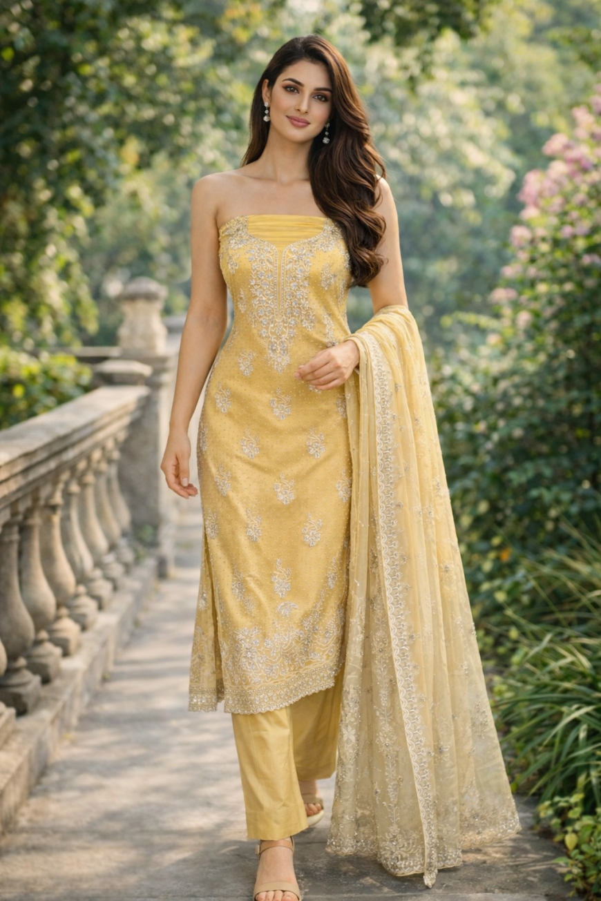 Georgette Petal Glow Royale
