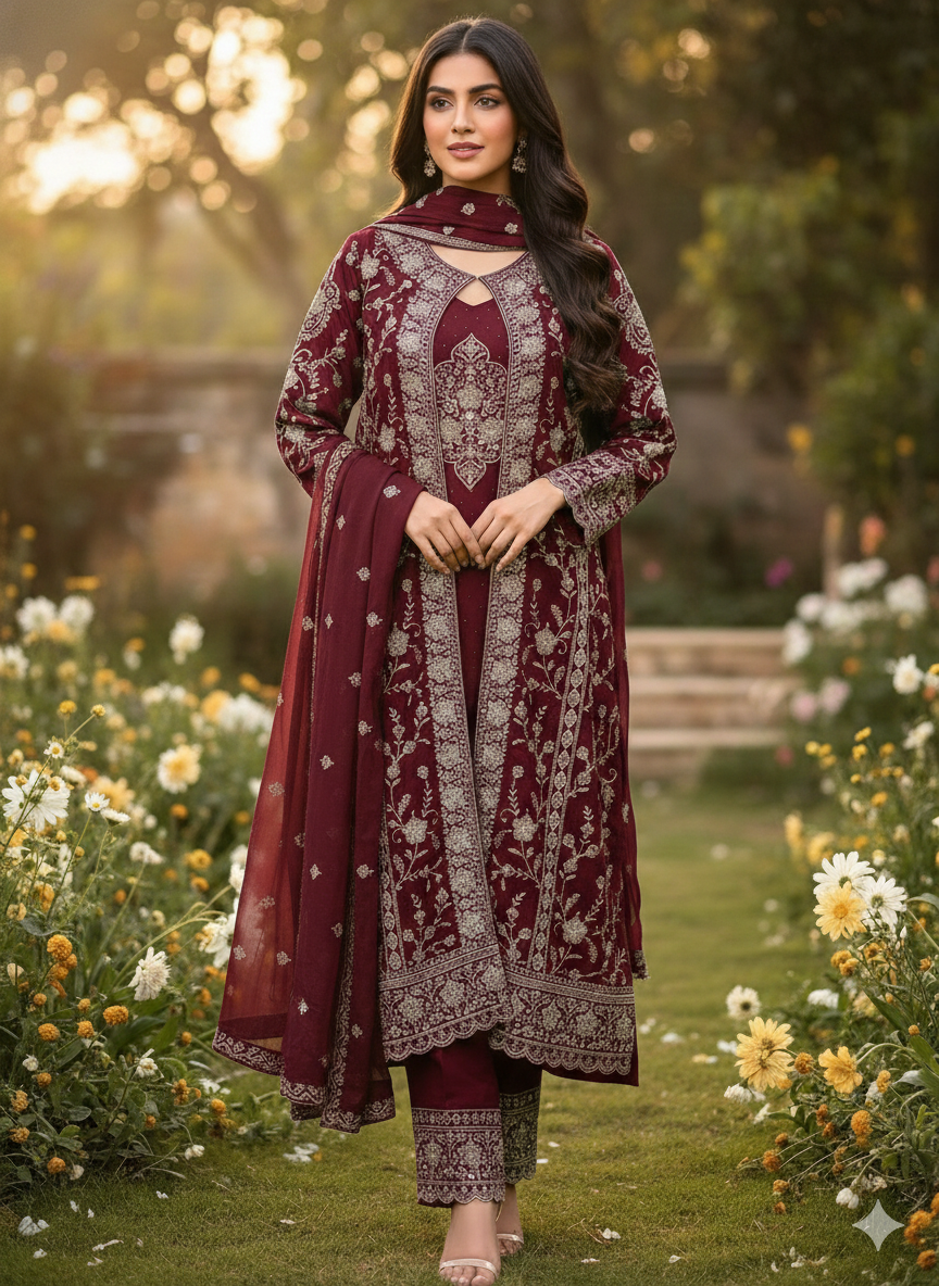 Designer Front-Slit Suit