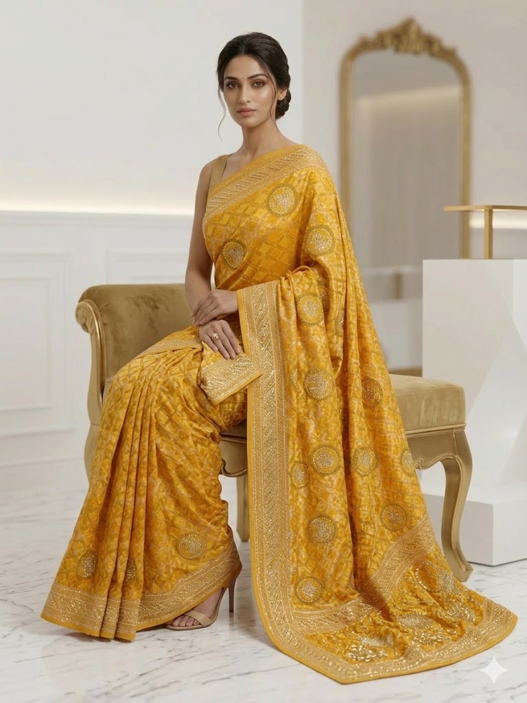 The Marigold Saree