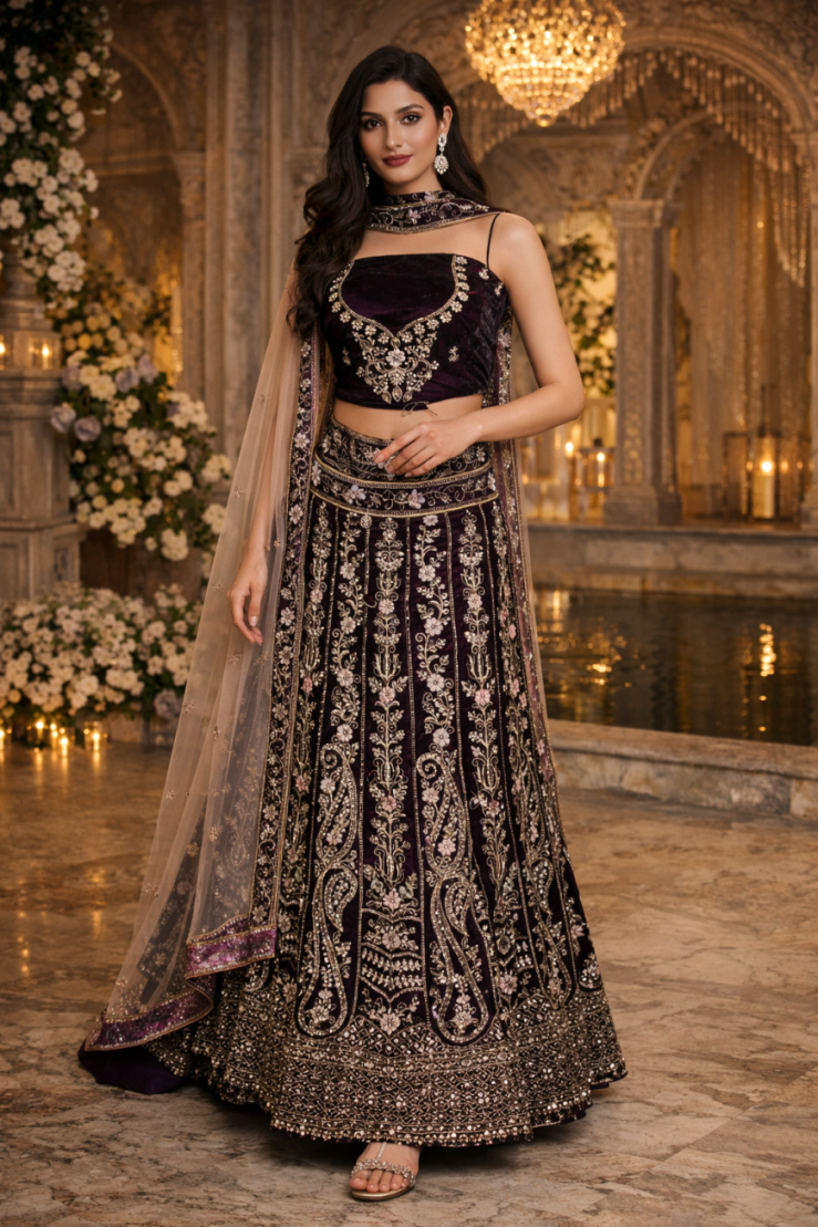 The Velvet Violet Lehenga.
