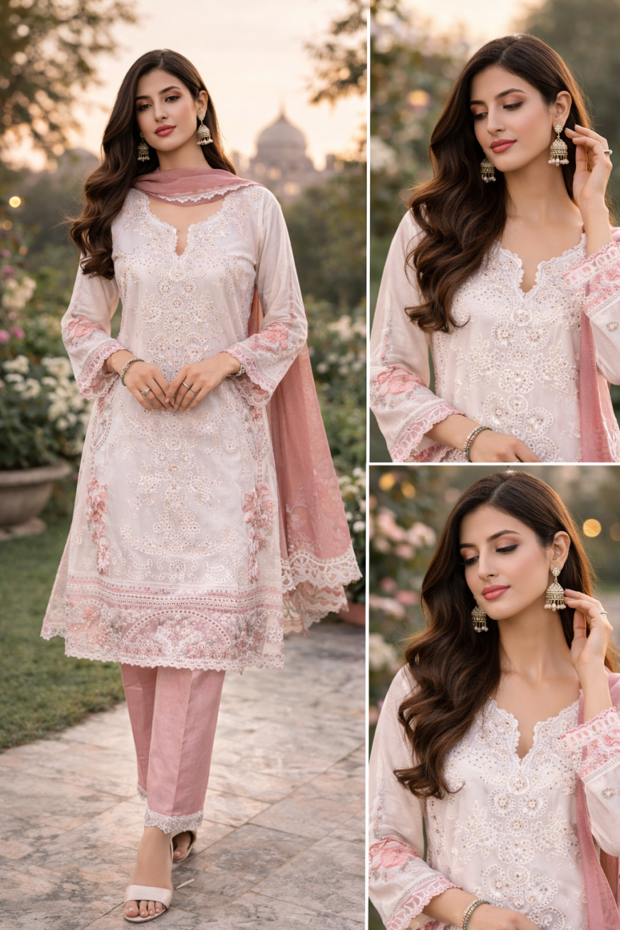 Pastel Rose Lace Set