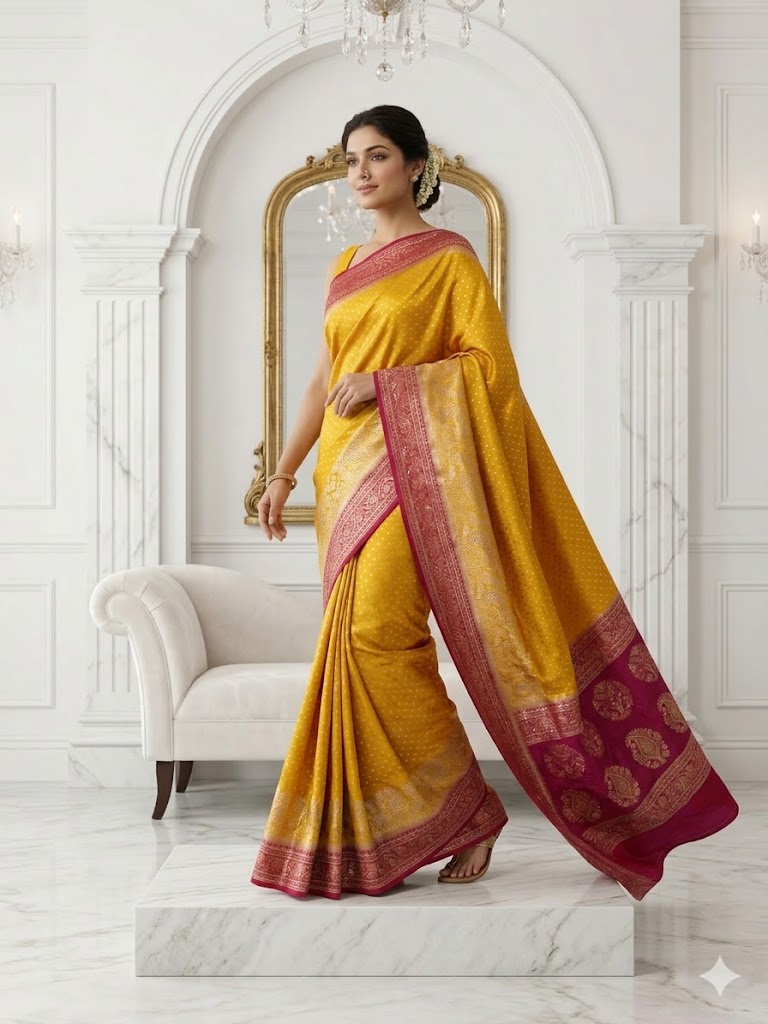 "The Haldi-Magenta Royale