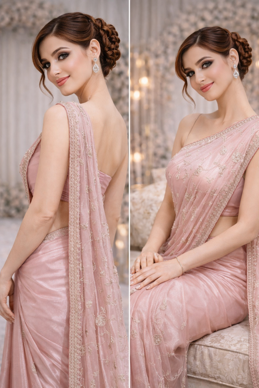 "The Blush Fantasy Saree"