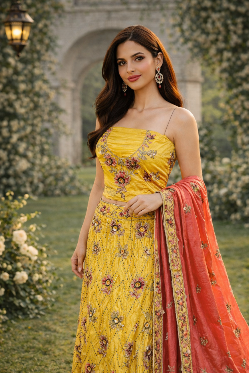 The Haldi Sunshine Lehenga.