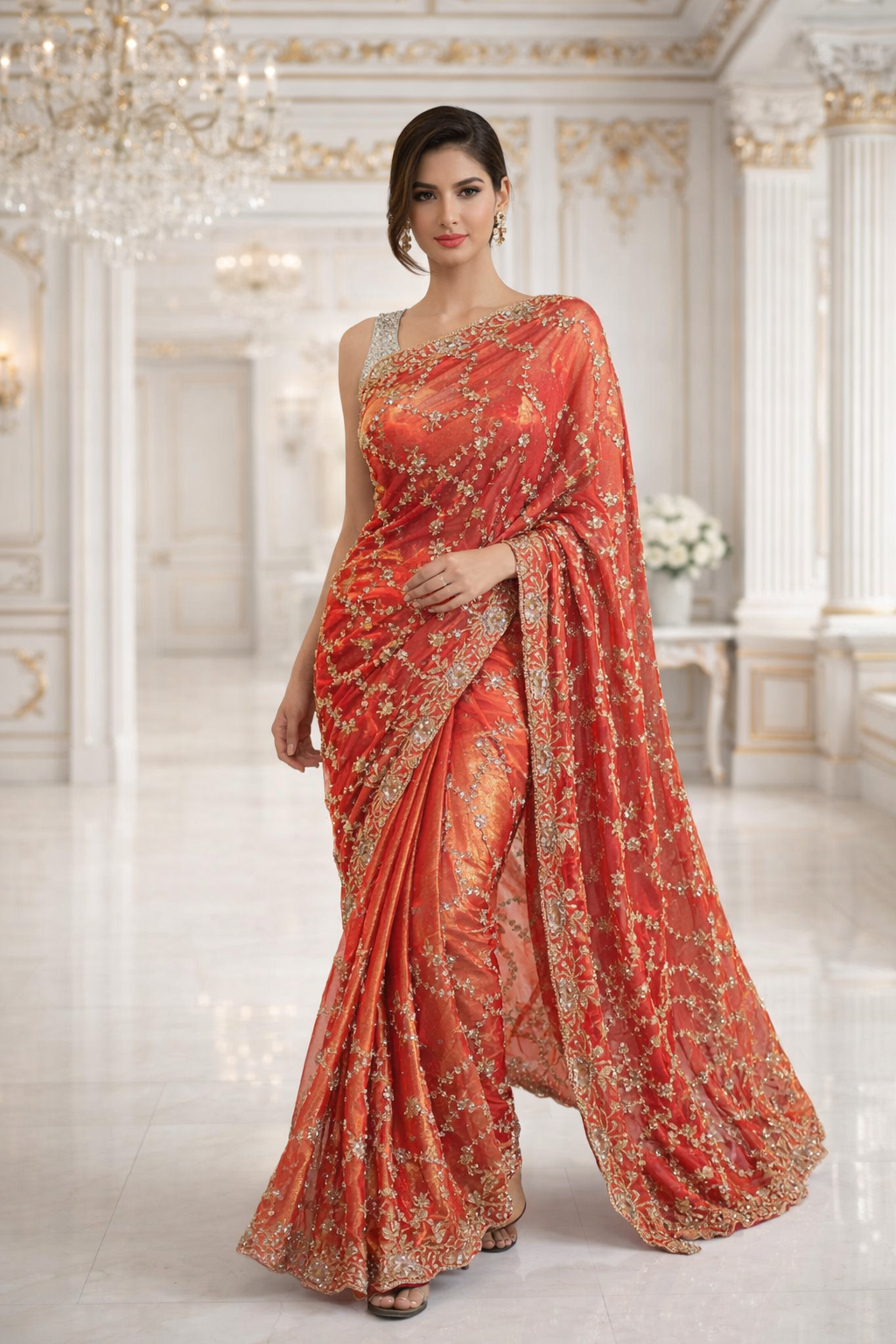 The Agni Glow Saree: