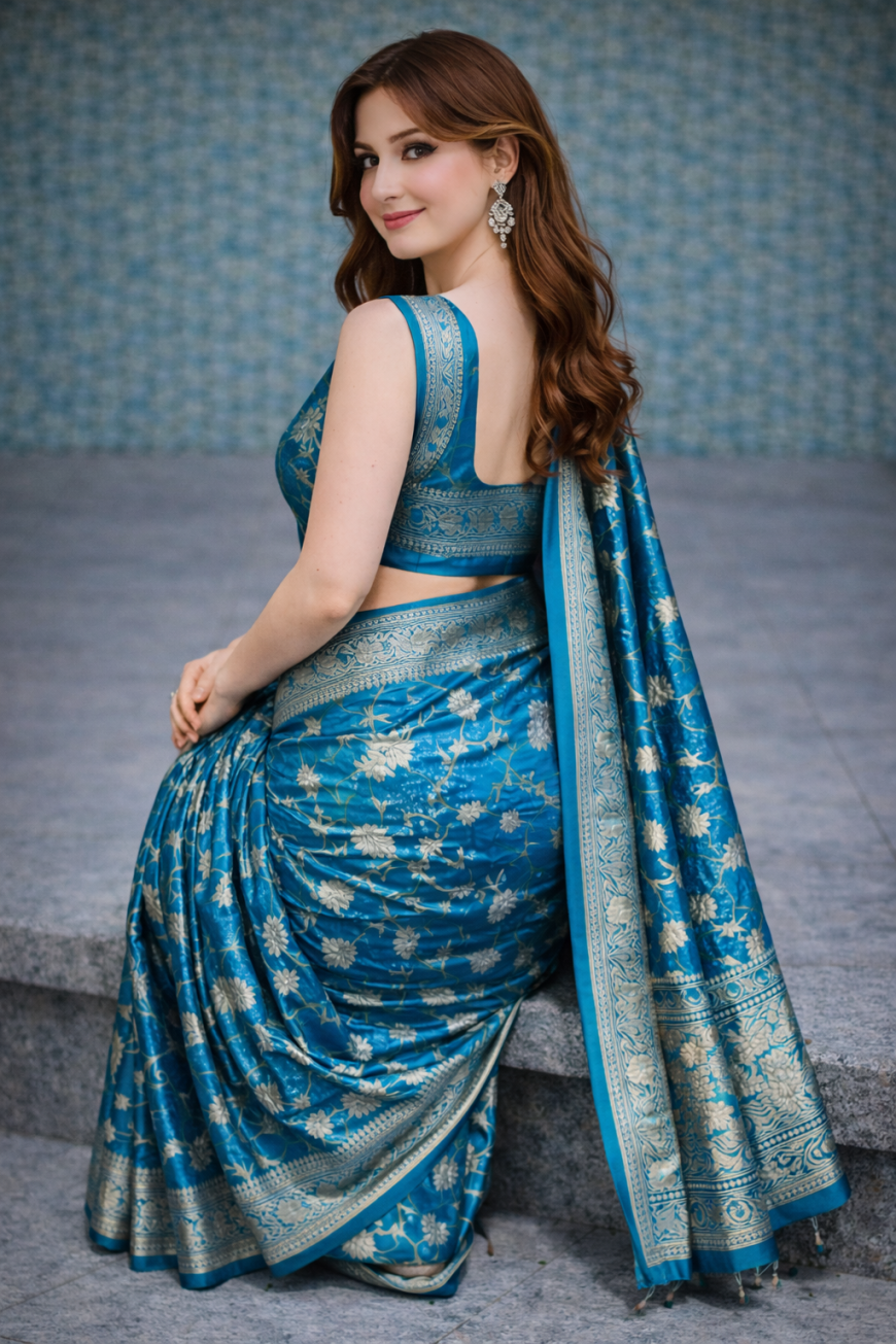 "Teal Zari Heritage"