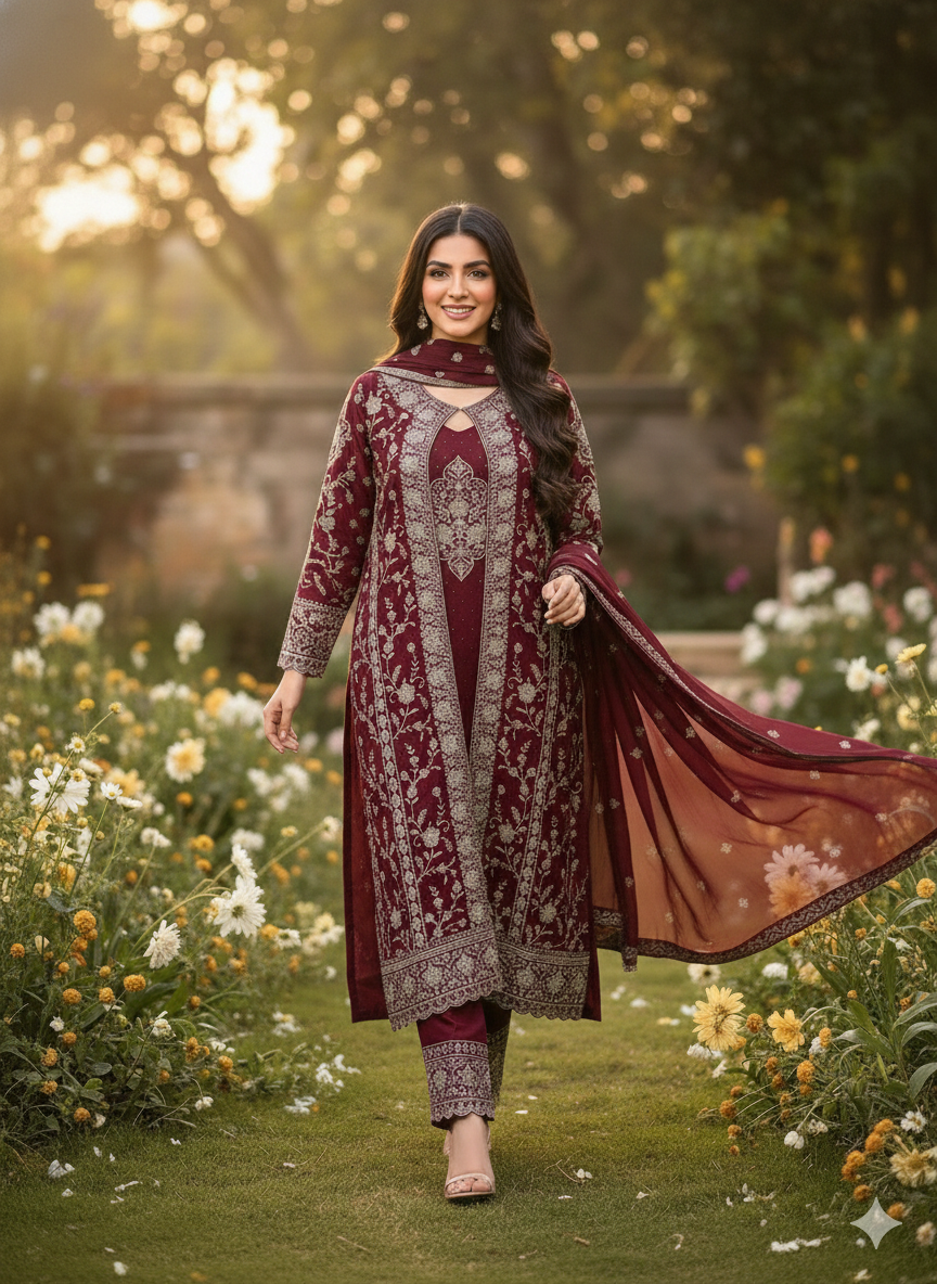 Designer Front-Slit Suit