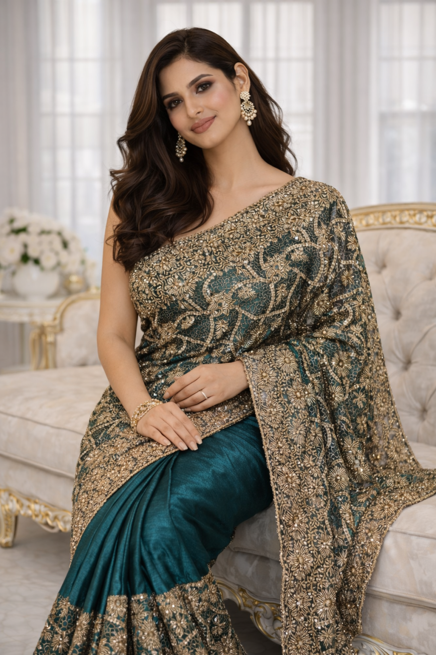 "The Gilded Teal Empress"