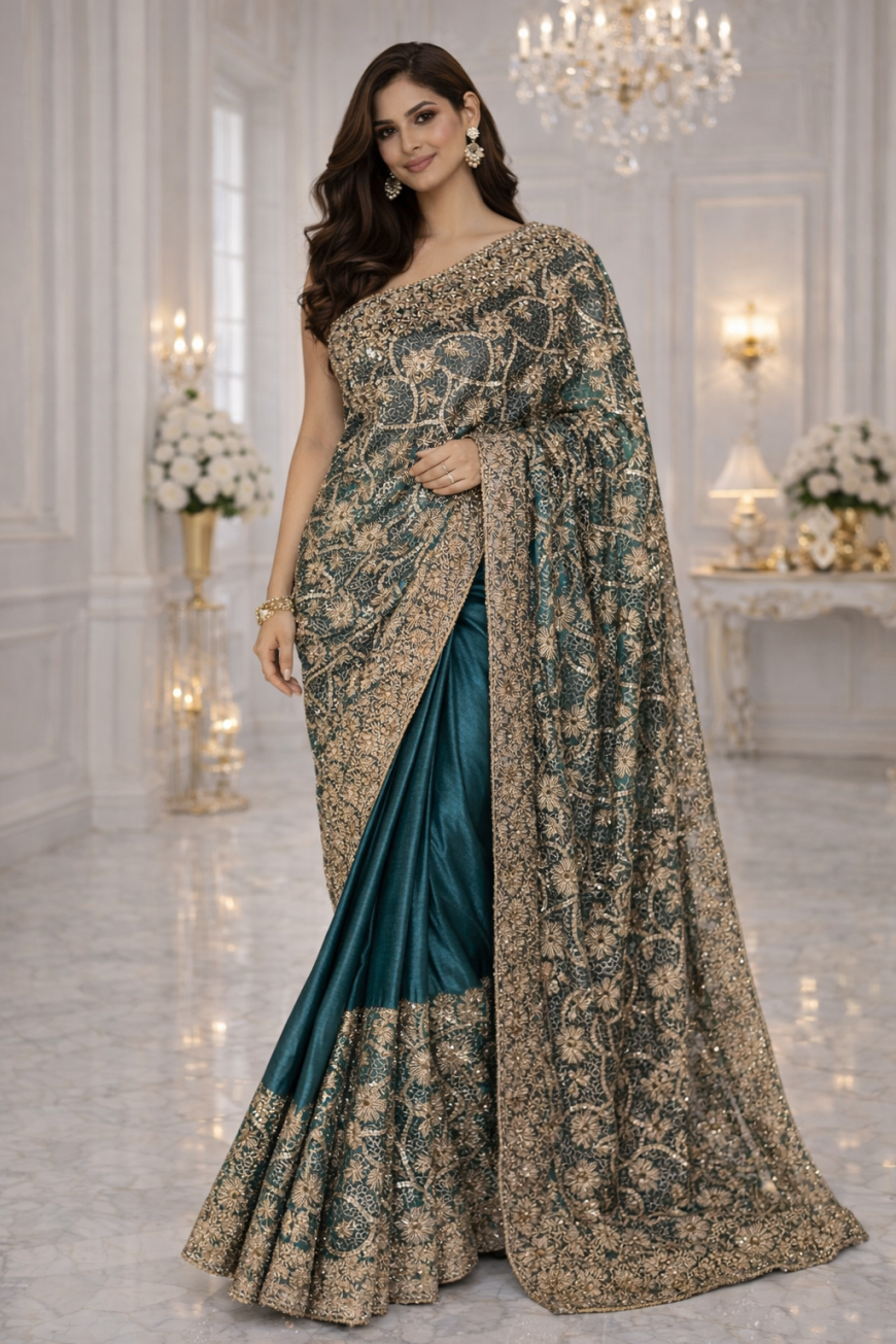 "The Gilded Teal Empress"