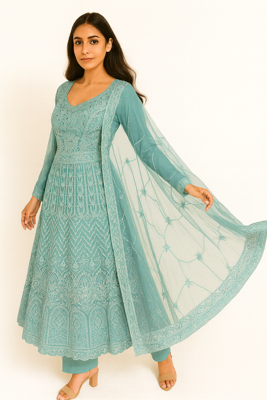 Royal Rose Mirror Anarkali