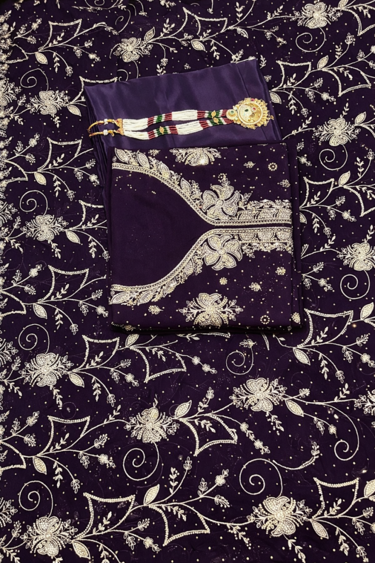 Fox Georgette Wine Regal Aura ⭐