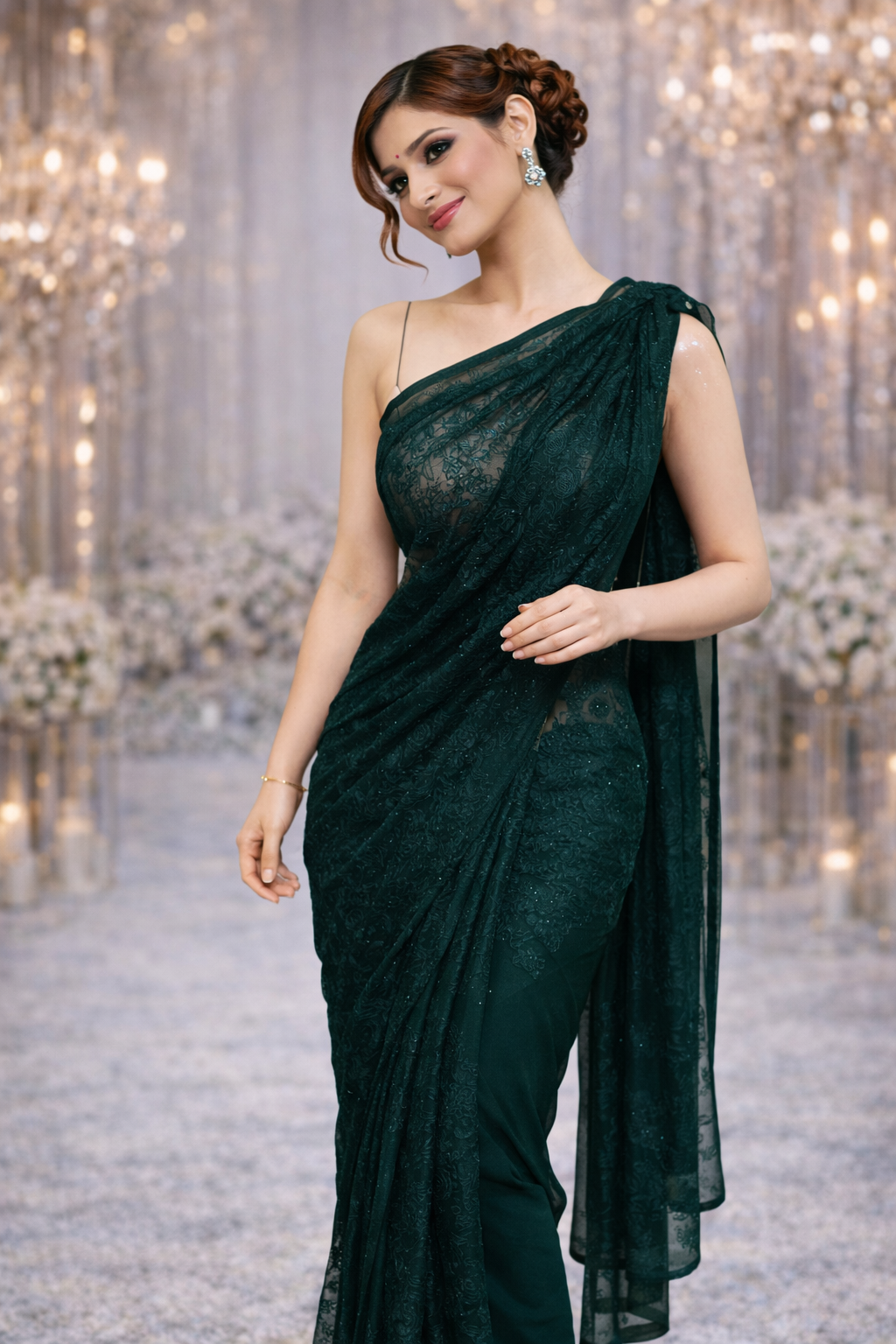 "The Enchanted Forest Saree"