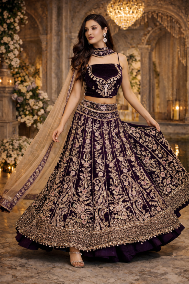 The Velvet Violet Lehenga.