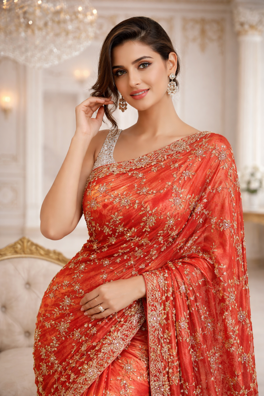 The Agni Glow Saree: