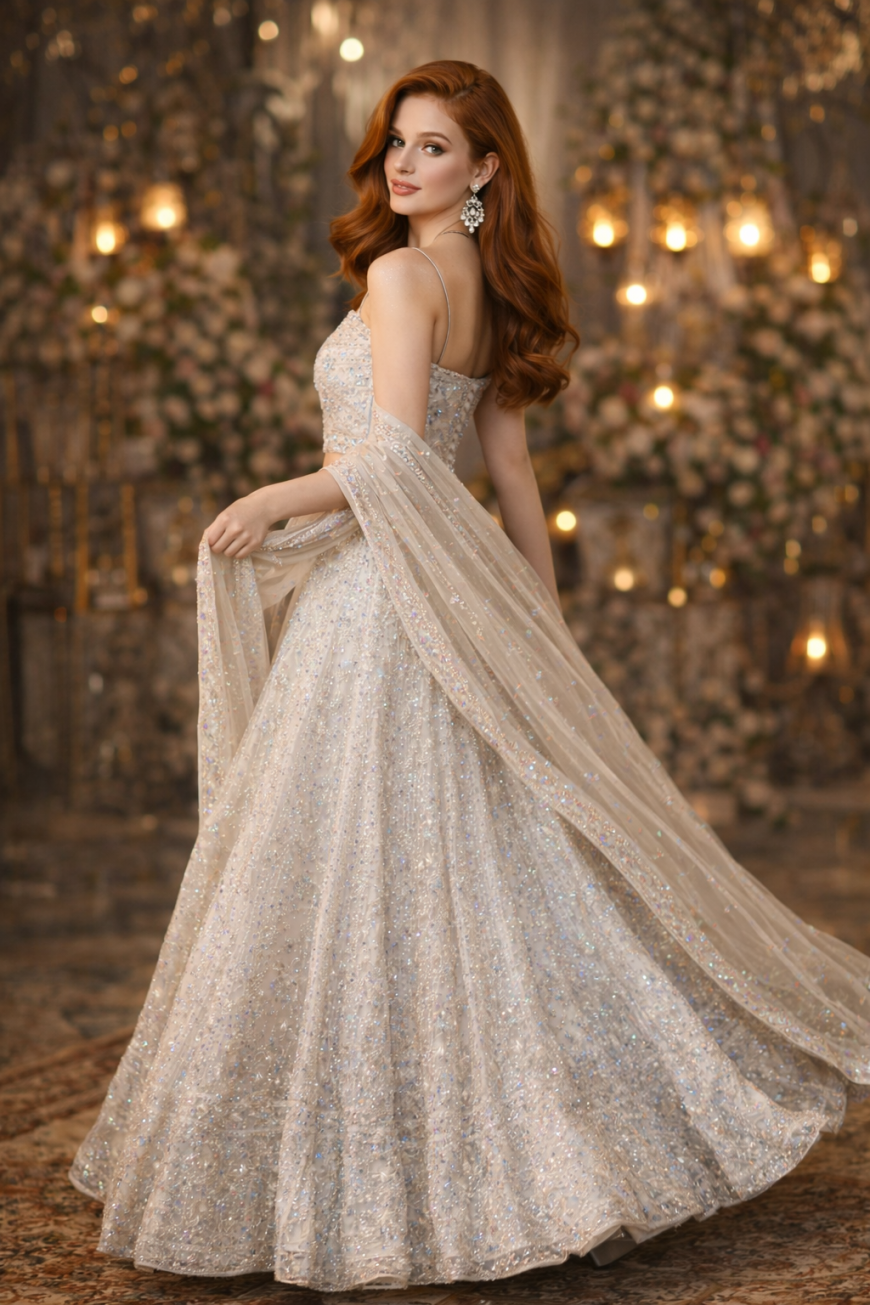 The Crystal Glow Lehenga.