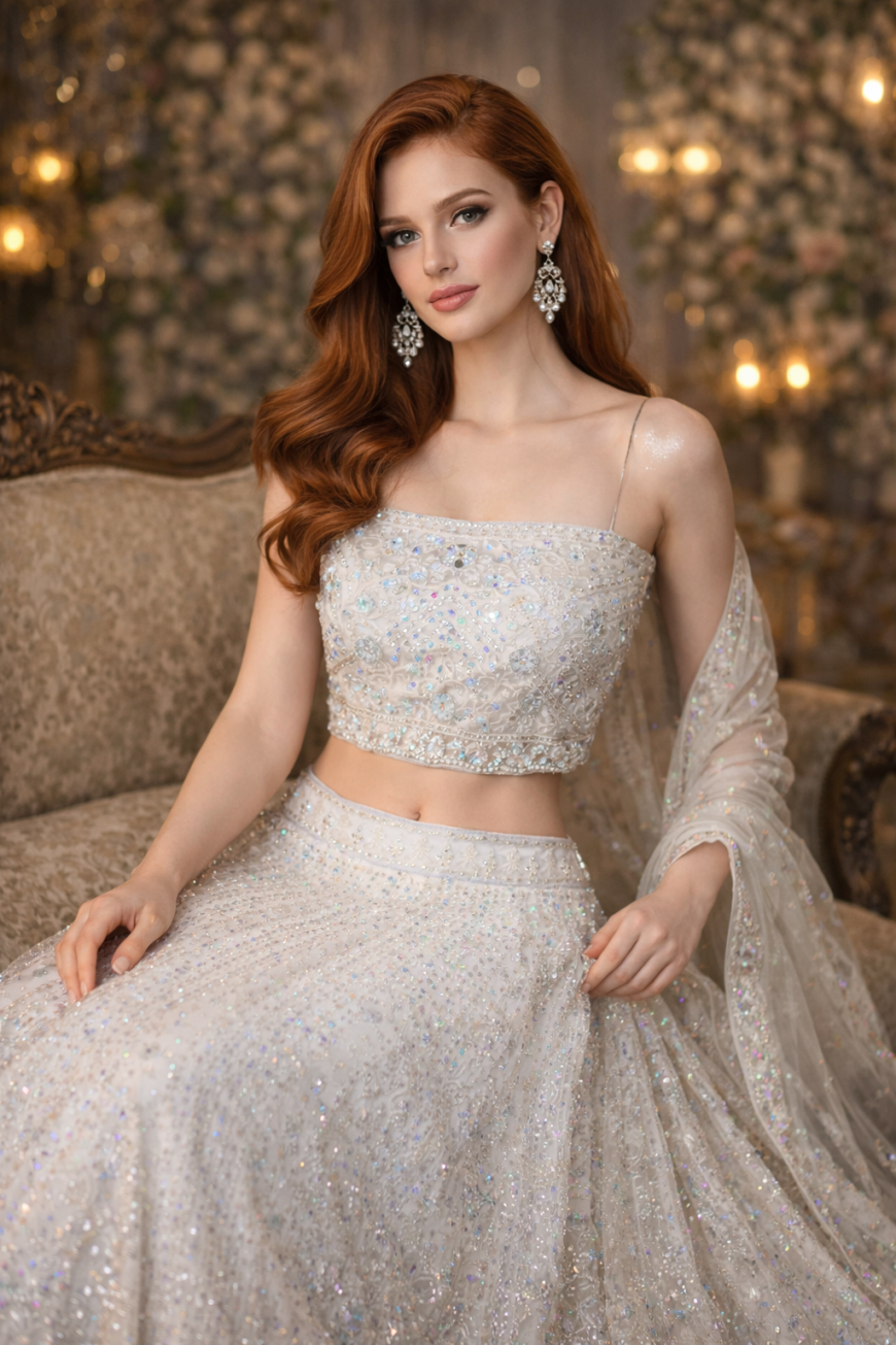 The Crystal Glow Lehenga.