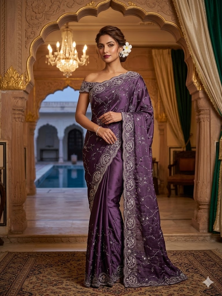 Satin Multi Saree