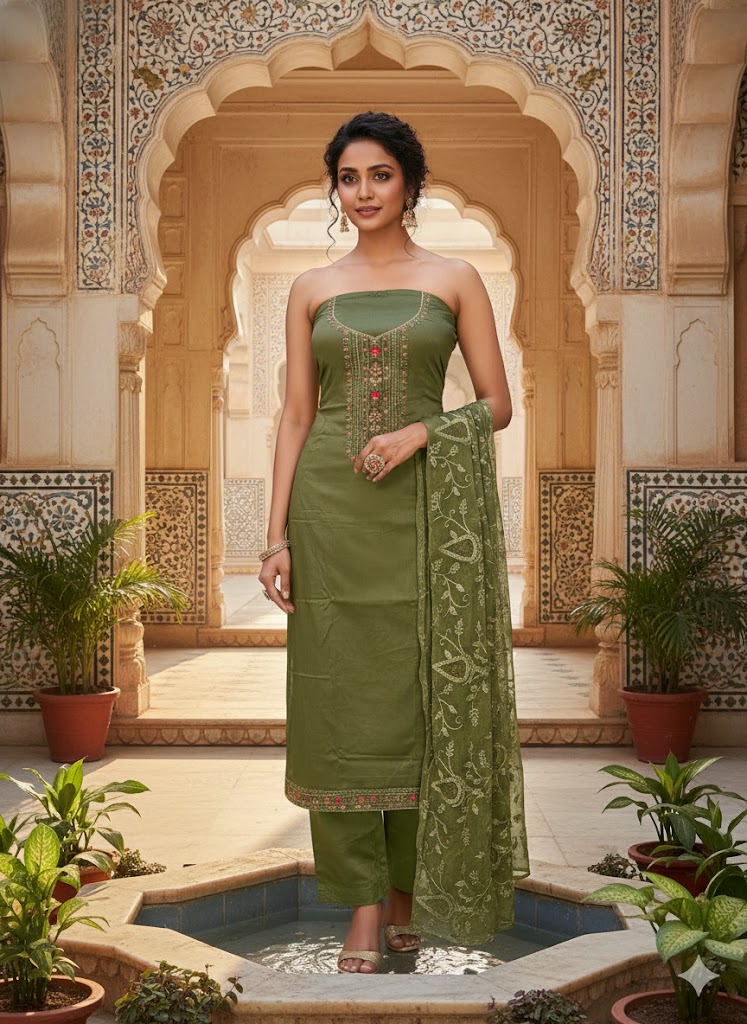 Jam Cotton Green Garden Elegance