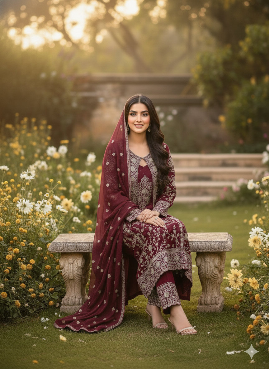 Designer Front-Slit Suit