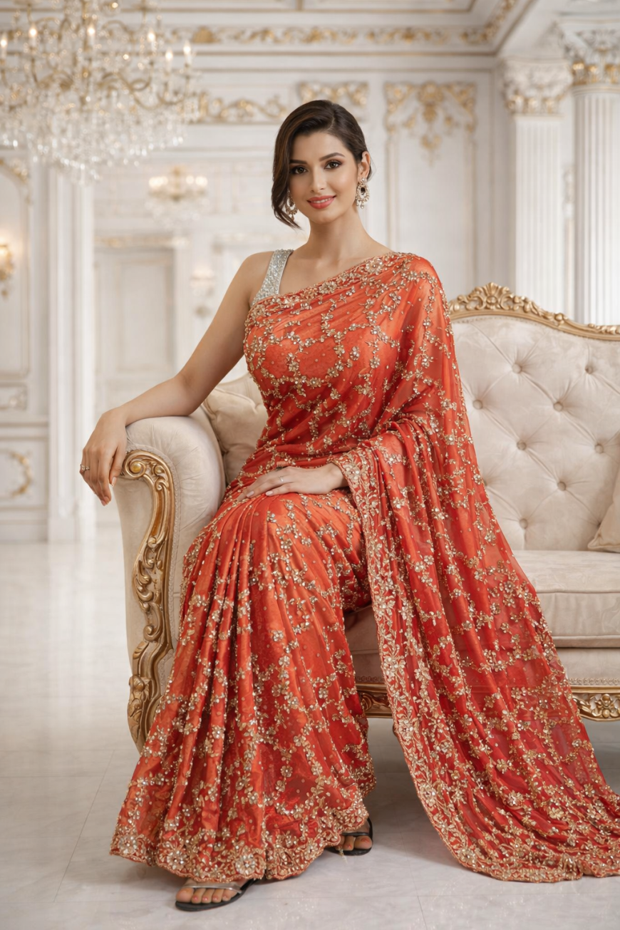 The Agni Glow Saree: