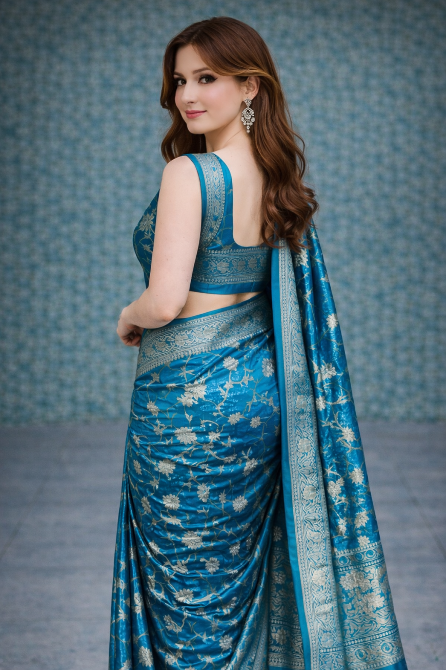 "Teal Zari Heritage"