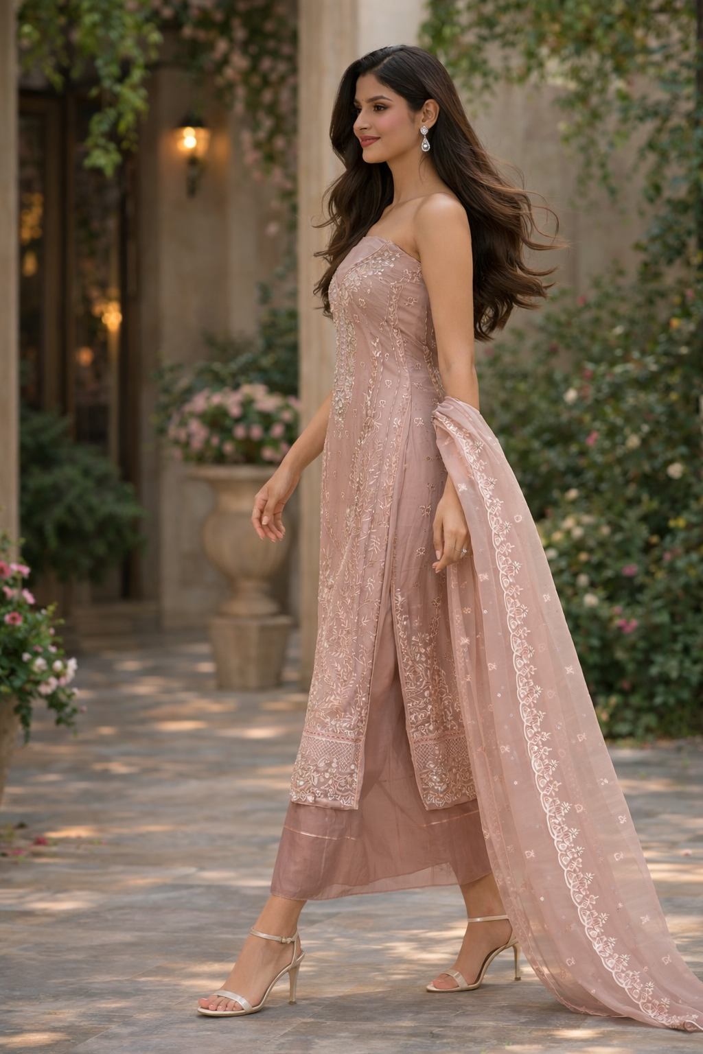 Chiffon Shahi Rose Grace
