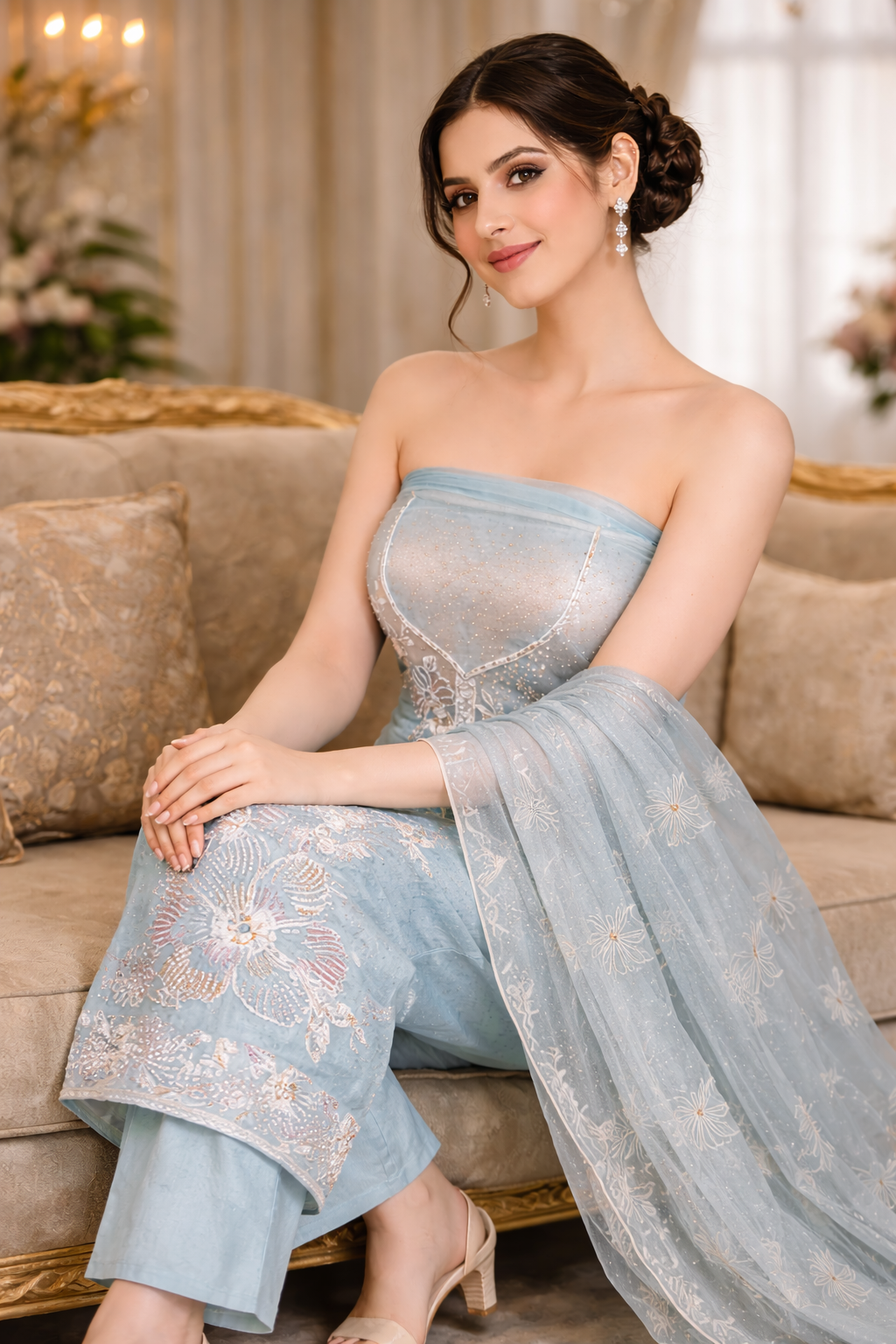 Divine Radiance Organza Silk  Masterpiece