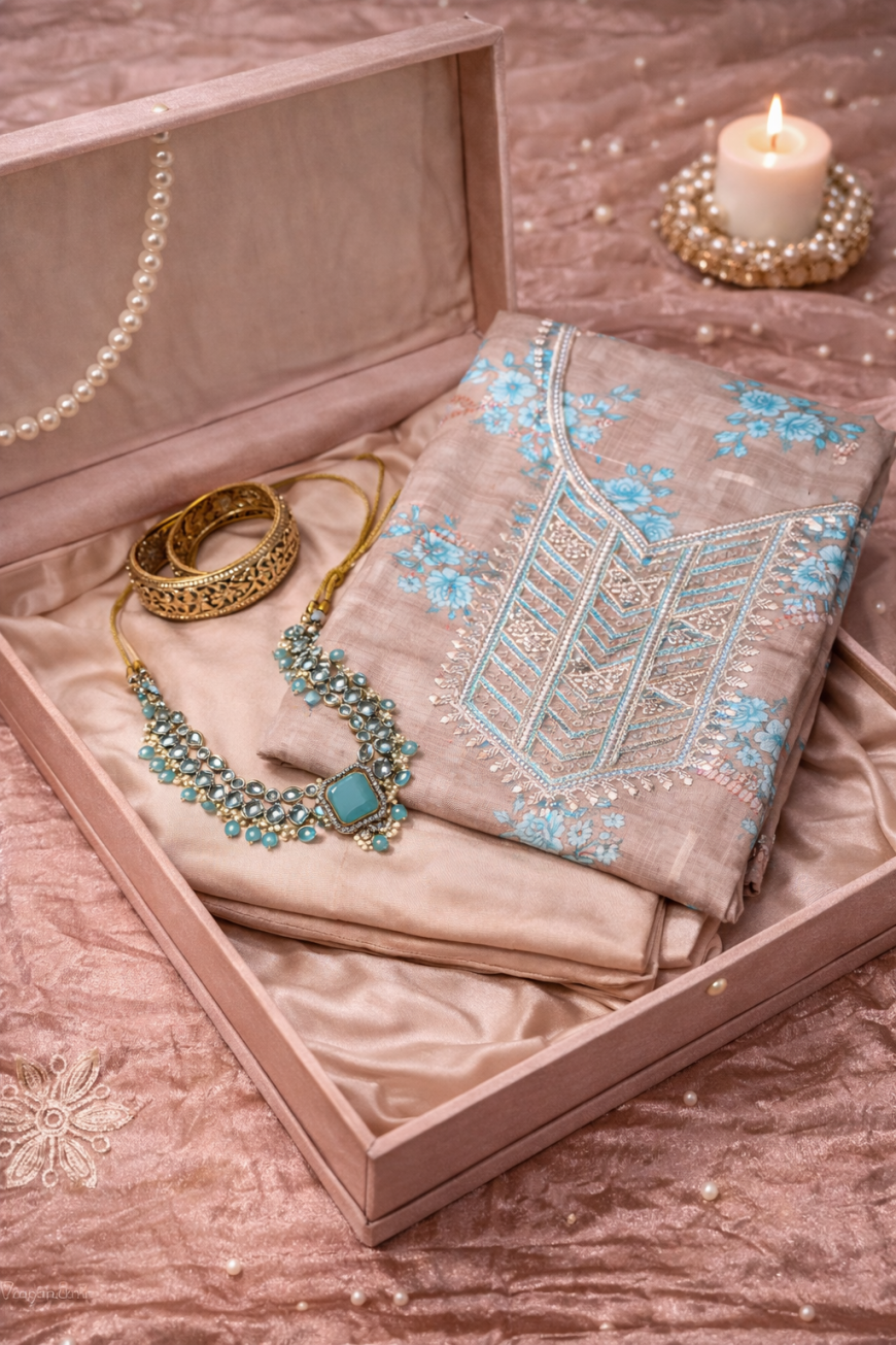 "Misty Azura Bloom" (P.C COTTON)