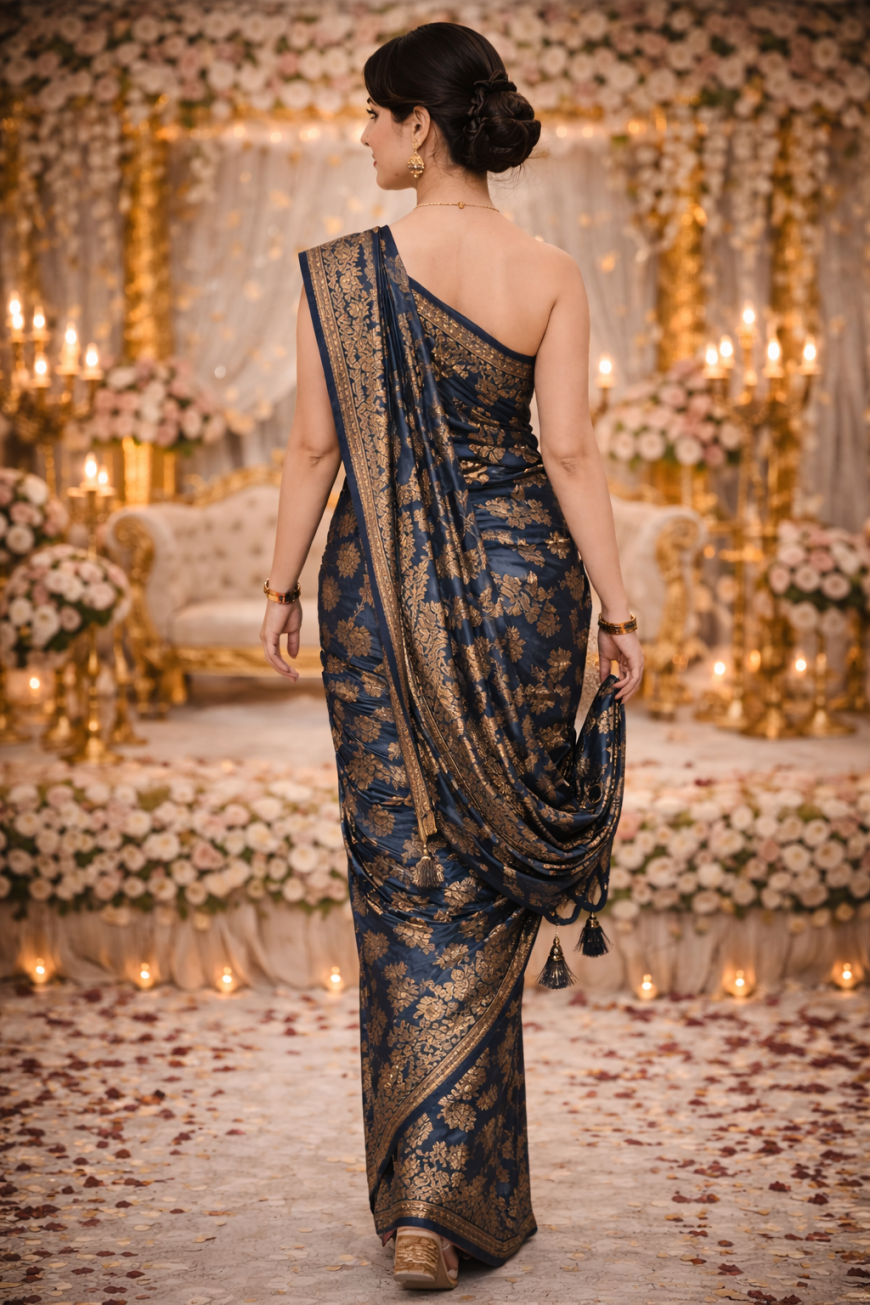 Navy Blue Banarasi Heritage