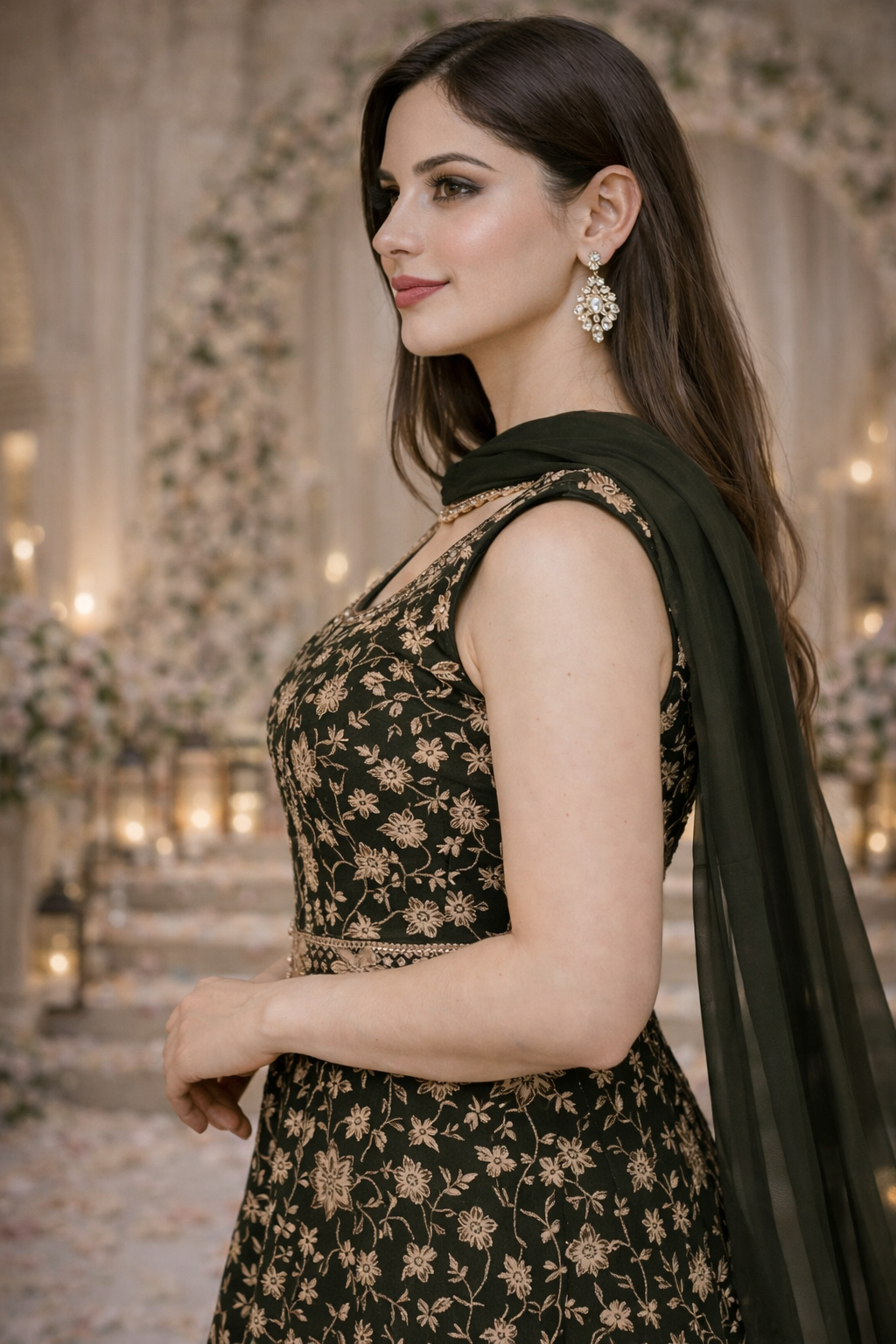 "The Midnight Garden Anarkali"