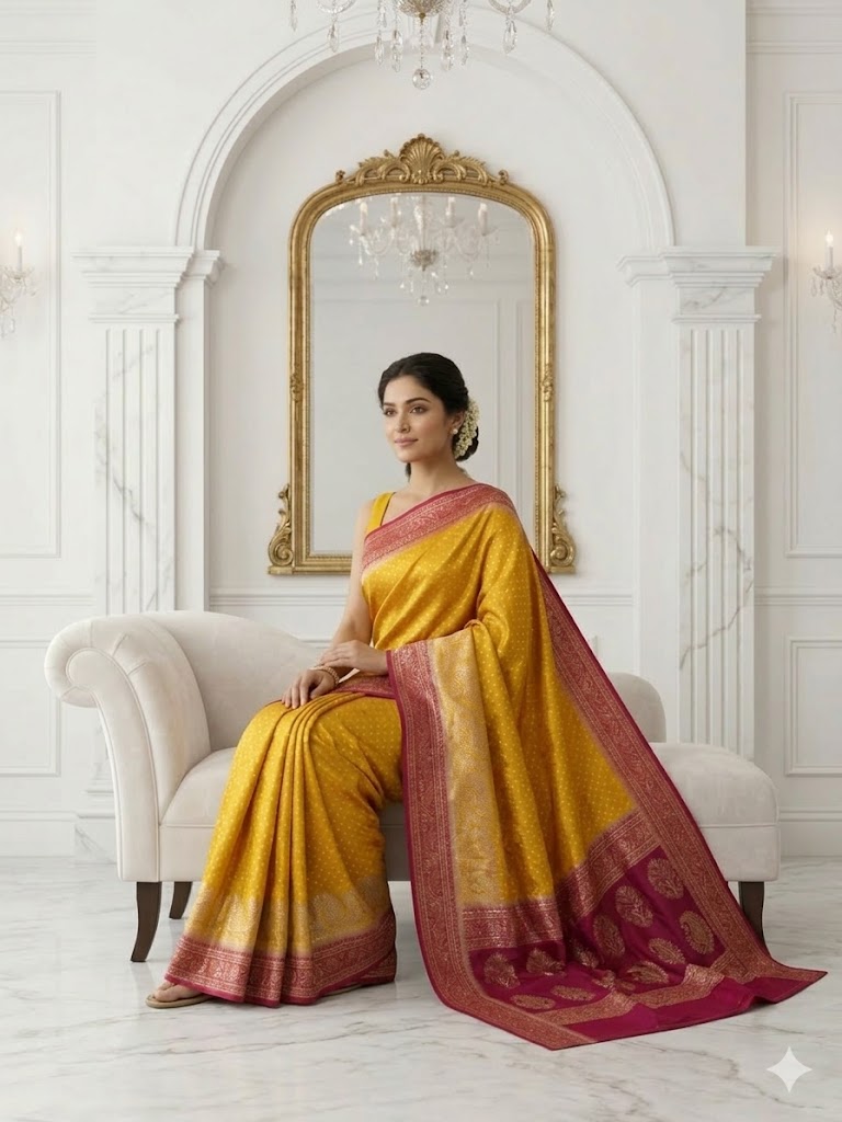"The Haldi-Magenta Royale